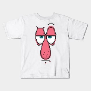 big nose pixel pink Kids T-Shirt